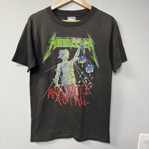 Vintage 90s Metallica Justice for all Double Sided Single Stitched Made In USA L